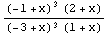 ((-1 + x)^3 (2 + x))/((-3 + x)^3 (1 + x))